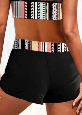 Striped Metal Ring Multi Color Bikini Set