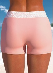 Paisley Print Bowknot Pink Tankini Set