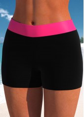 Floral Print Double Straps Hot Pink Tankini Set