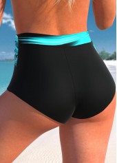 High Waisted Cyan Ombre Bikini Bottom