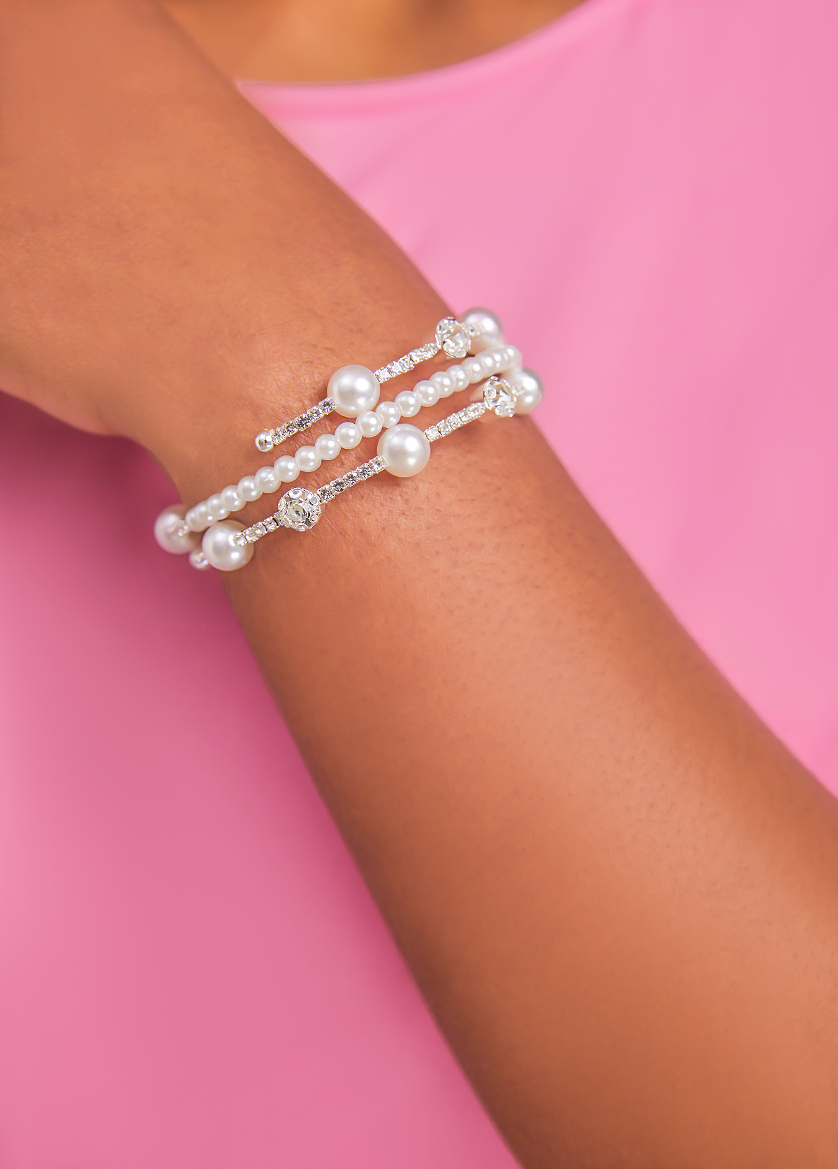 Silvery White Bracelets & Bangles