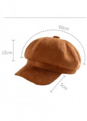Cotton Dark Camel Short Eaves Baseball Cap