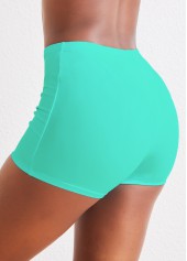 Mid Waisted Mint Green Stretch Swim Shorts