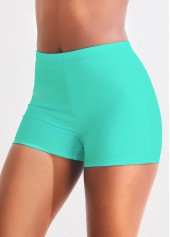 Mid Waisted Mint Green Stretch Swim Shorts