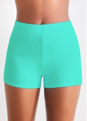 Mid Waisted Mint Green Stretch Swim Shorts