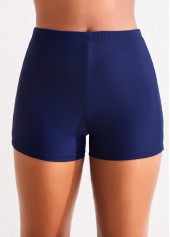 Geometric Print Metal Ring Navy Tankini Set