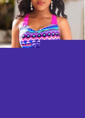 African Tribal Print Neon Rose Red Swimdress Top-No Bottom