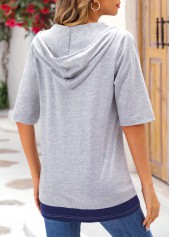 Star Print Light Grey Marl T Shirt