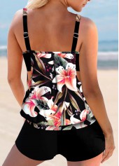Plus Size Multi Color Floral Print Tankini Top-No Bottom