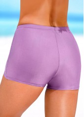 Stretch Mid Waisted Purple Swim Shorts