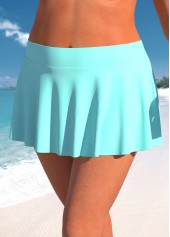Cyan Plus Size Layered Tankini Set