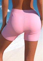 Paisley Print Lace Light Pink Tankini Set