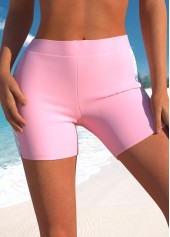 Paisley Print Lace Light Pink Tankini Set