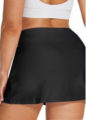 Mid Waisted Black Plus Size Pantskirt