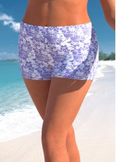 Light Purple Plus Size Fake 2in1 Tankini Set