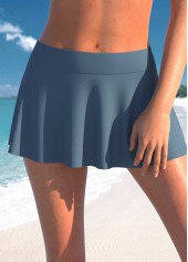 Striped Fake 2in1 Dark Grey Tankini Set