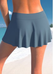 Striped Fake 2in1 Dark Grey Tankini Set