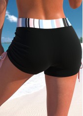 Multi Stripe Print Criss Cross Bikini Set