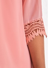 Dusty Pink H Shape Fake 2in1 Dress