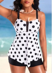 Plus Size Polka Dot Tankini Set