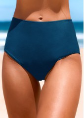 Tribal Print Drawstring Peacock Blue Tankini Set