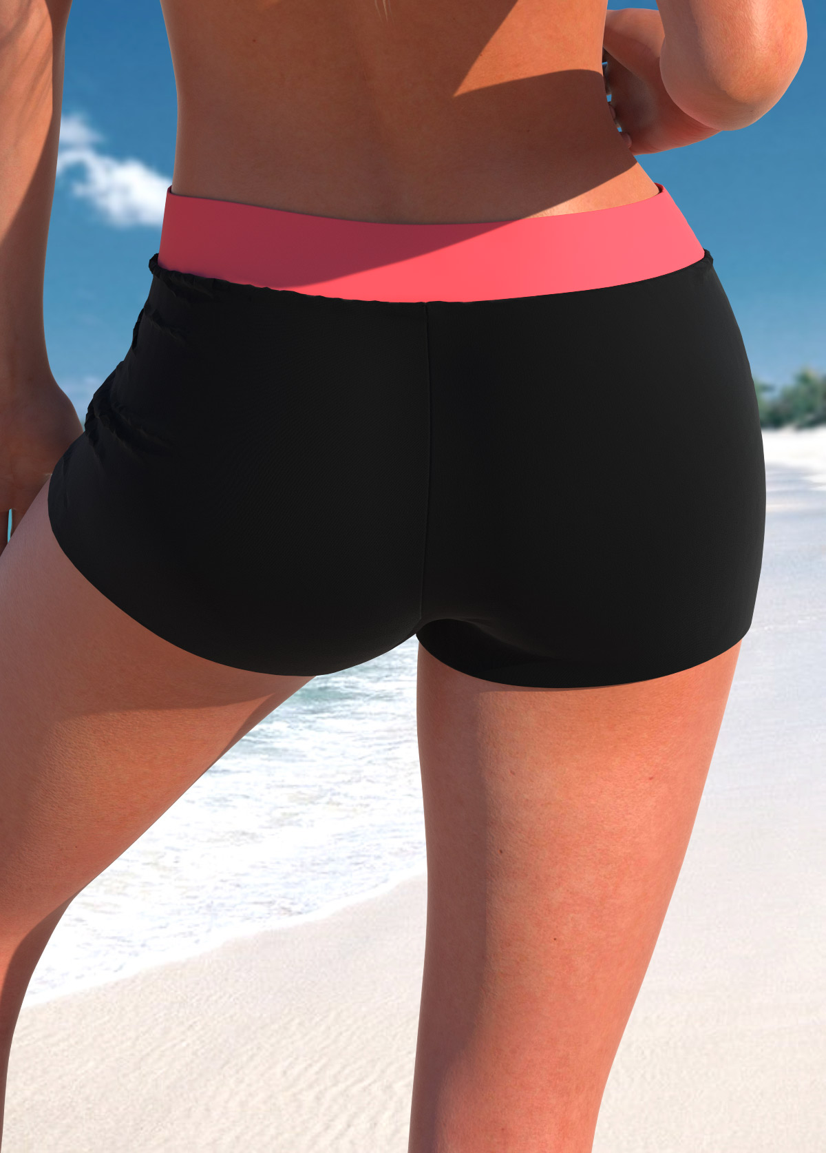 Polka Dot Bowknot Coral Tankini Set