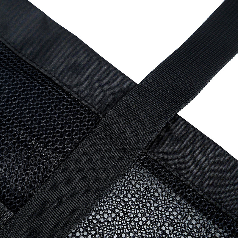 Open Design Mesh Detail Black Hand Bag