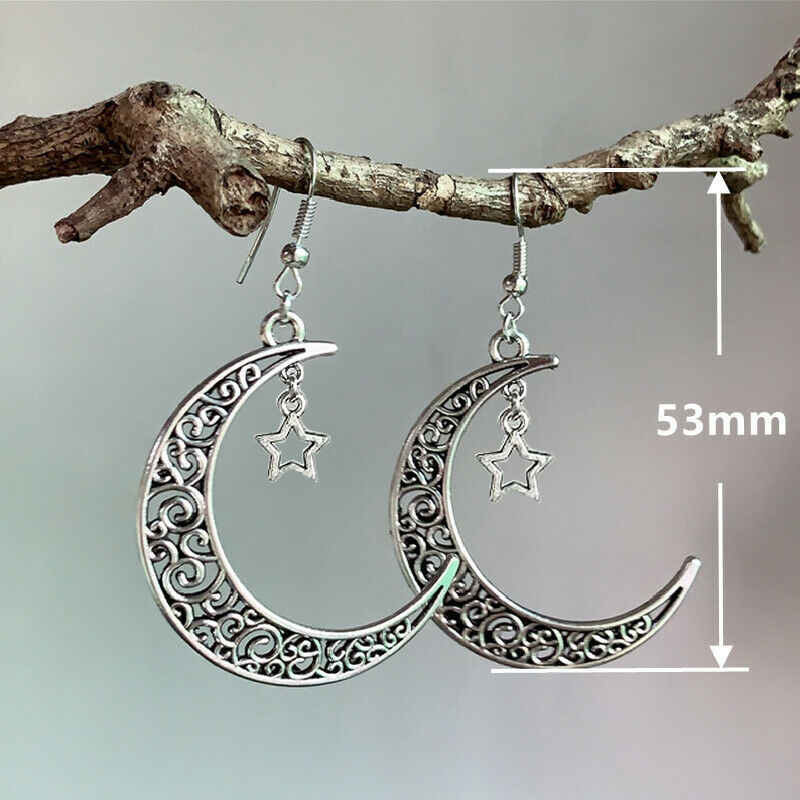 Silver Moon Design Iron Detail Earrings