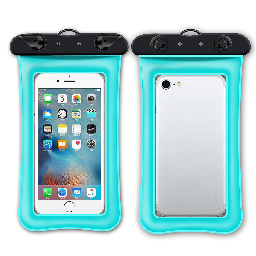 One Size Cyan Contrast Phone Case