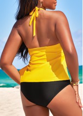 Tie Back Breathable Ginger Tankini Set