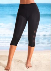 Pocket High Waisted Black Beach Pants