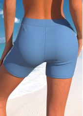 Paisley Print Criss Cross Dusty Blue Tankini Set