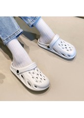 Falt White Round Toe Sliders