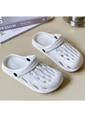 Falt White Round Toe Sliders