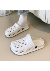 Falt White Round Toe Sliders