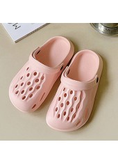 Pink Round Rubber Toe Falt Sliders
