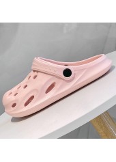 Pink Round Rubber Toe Falt Sliders