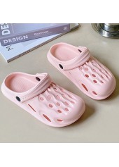 Pink Round Rubber Toe Falt Sliders