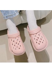 Pink Round Rubber Toe Falt Sliders