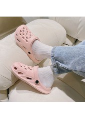 Pink Round Rubber Toe Falt Sliders