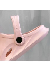 Pink Round Rubber Toe Falt Sliders