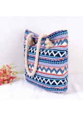 Chevron Print Zip Multi Color Hand Bag