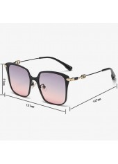 Geometric Pink Ombre Plastic Contrast Sunglasses
