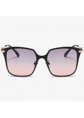 Geometric Pink Ombre Plastic Contrast Sunglasses