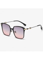 Geometric Pink Ombre Plastic Contrast Sunglasses