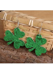 St. Patrick's Day Faux Leather Green Earrings