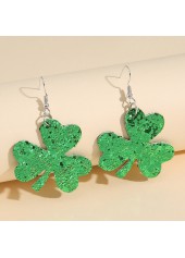 St. Patrick's Day Faux Leather Green Earrings