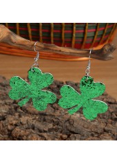 St. Patrick's Day Faux Leather Green Earrings