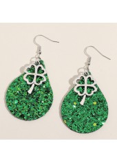Green St. Patrick's Day Teardrop Earrings