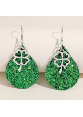 Green St. Patrick's Day Teardrop Earrings